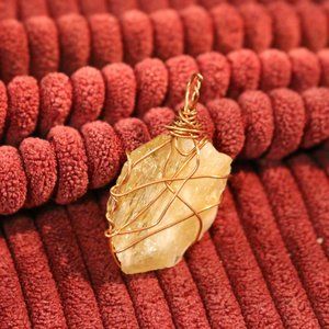Hand wrapped citrine gem
